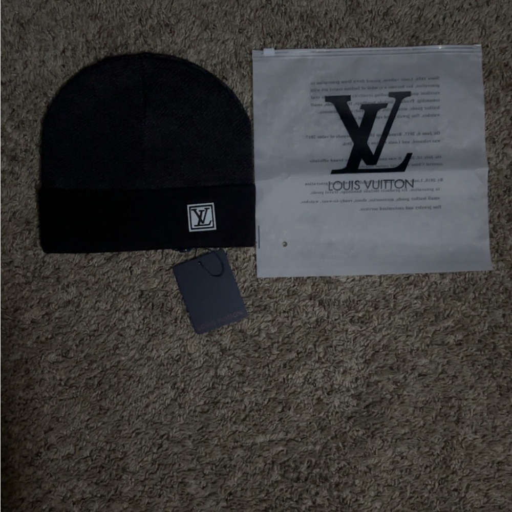 Louis Vuitton Dark Gray Knit Beanie